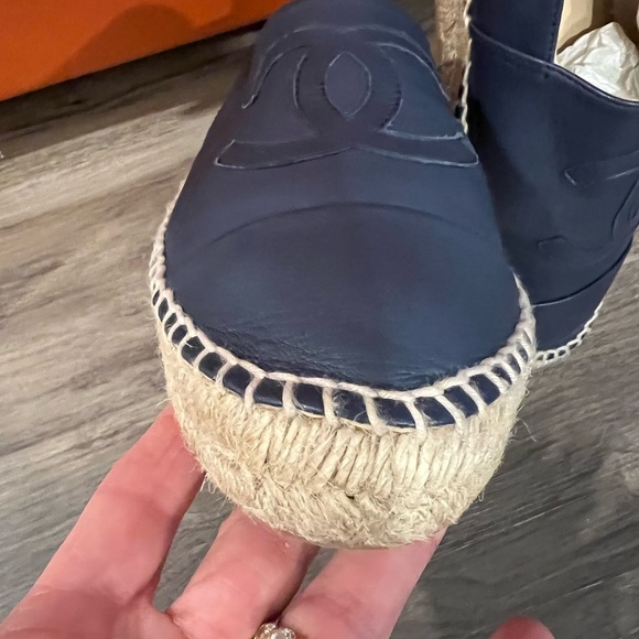 Chanel Navy leather espadrille size 39 - Picture 4 of 4